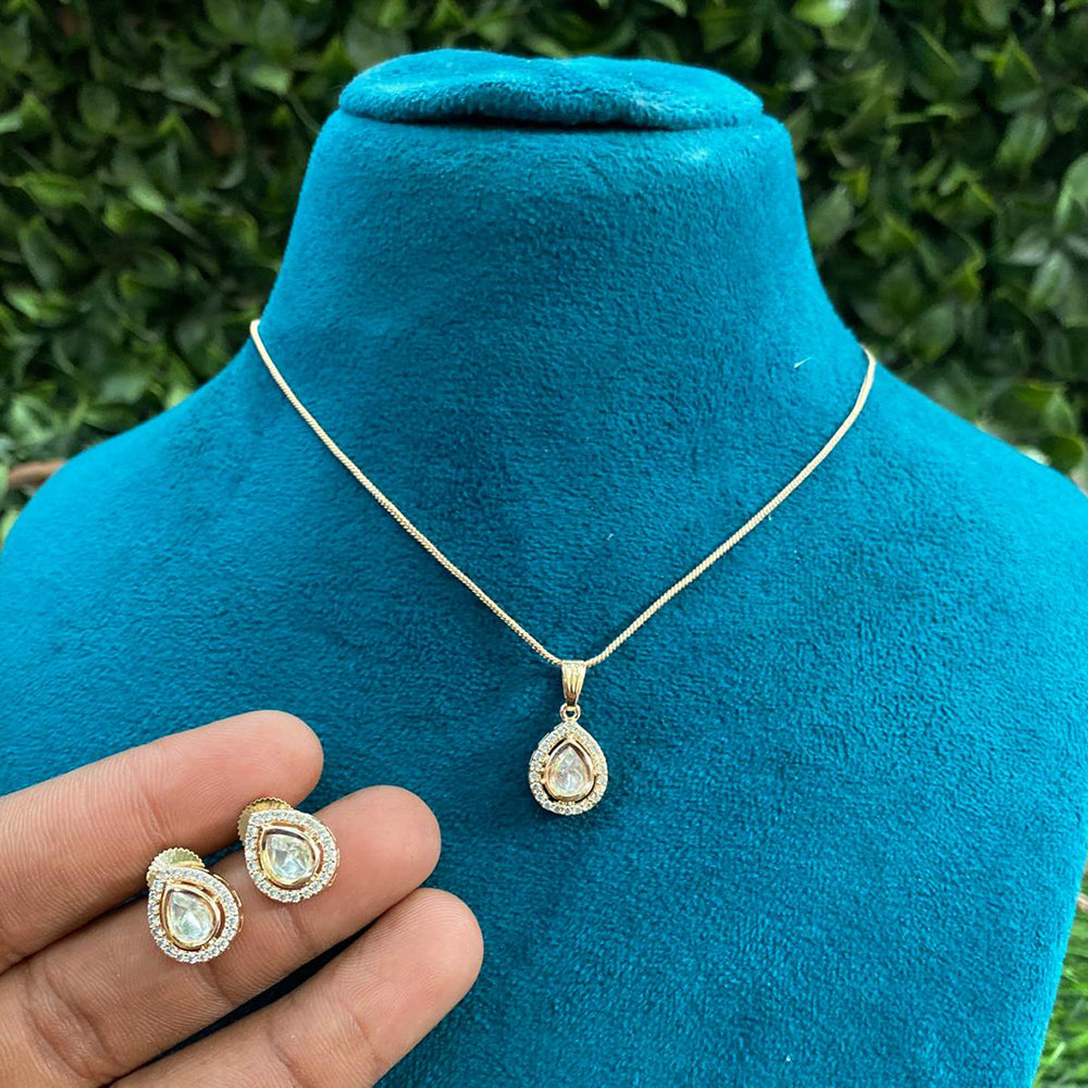 Amoliya Jewels Grand Polki Kundan Stone Necklace Set