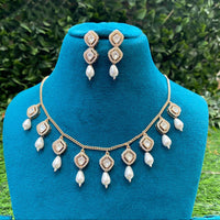 Amoliya Jewels Grand Polki Kundan Stone And Beads Necklace Set