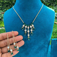 Amoliya Jewels Grand Polki Kundan Stone And Beads Necklace Set