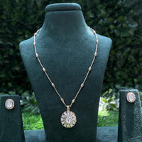 Amoliya Jewels Royal Polki Kundan Stone Heritage Necklace Set