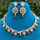Amoliya Jewels Royal Polki Kundan Stone And Beads Heritage Necklace Set