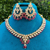 Amoliya Jewels Royal Polki Kundan Stone And Beads Heritage Necklace Set