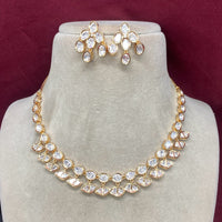 Amoliya Jewels Royal Polki Kundan Stone Heritage Necklace Set