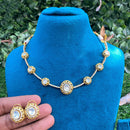 Amoliya Jewels Royal Polki Kundan Stone Heritage Necklace Set