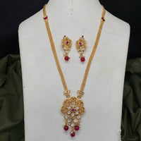 Amoliya Jewels Royal Polki Kundan Stone And Beads Heritage Necklace Set