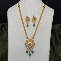 Amoliya Jewels Royal Polki Kundan Stone And Beads Heritage Necklace Set