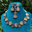 Amoliya Jewels Heritage Two-Tone Kundan And Austrian Pearl Necklace Set