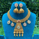 Amoliya Jewels Classic Polki Kundan Pota Stone Pearl Necklace Set