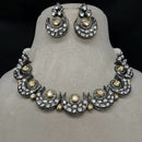Amoliya Jewels Heritage Two-Tone Kundan And Austrian Pearl Necklace Set