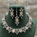 Amoliya Jewels Heritage Two-Tone Kundan And Austrian Pearl Necklace Set