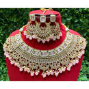 Amoliya Jewels Heritage Crystal Stone Pearl And Beads Choker Necklace Set