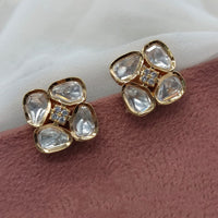 Amoliya Jewels Royal Polki Kundan Stone Designer Studs Earrings 