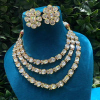 Amoliya Jewels Royal Polki Kundan Stone Necklace Set