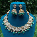 Amoliya Jewels Royal Polki Kundan Stone Pearl And Beads Necklace Set