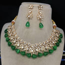 Amoliya Jewels Royal Polki Kundan Stone And Beads Necklace Set