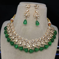 Amoliya Jewels Royal Polki Kundan Stone And Beads Necklace Set