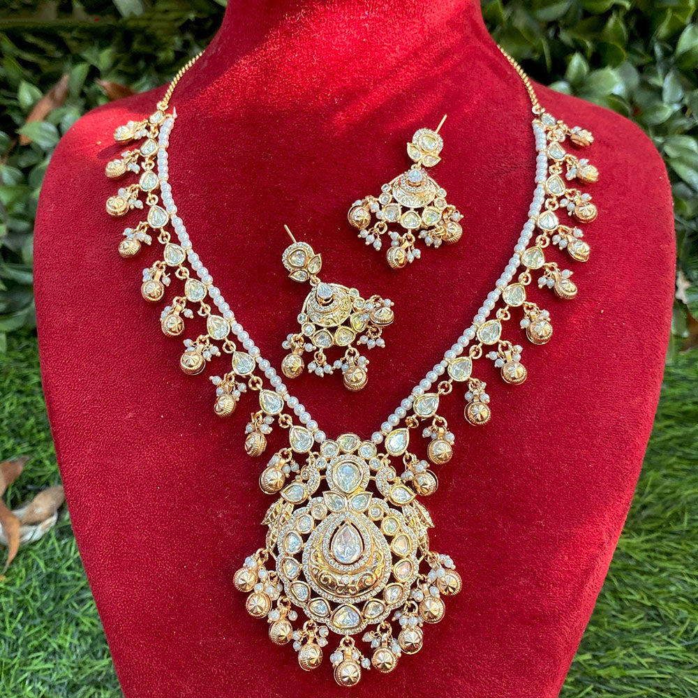 Amoliya Jewels Luxury Kundan Stone Meenakari Designer Necklace Set