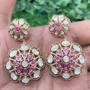 Amoliya Jewels Regal Shine Polki Kundan Stone Dangler Earrings