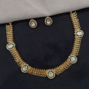 Amoliya Jewels Royal Polki Kundan And Austrian Stone Necklace Set