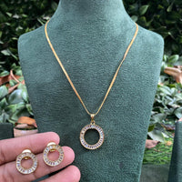 Amoliya Jewels Regal Polki Kundan Stone Chain Pendant Set