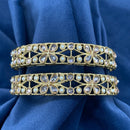Amoliya Jewels Elegant Crystal Stone And Pearl Designer Bangles Set
