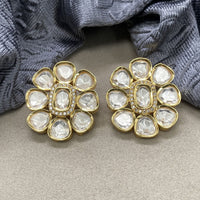 Amoliya Jewels Royal Polki Kundan Stone Designer Studs Earrings