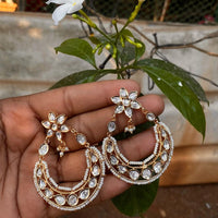 Amoliya Jewels Classic Polki Kundan Designer And Pearl Dangler Earrings