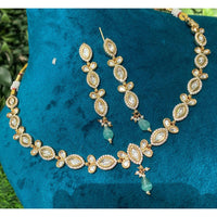 Amoliya Jewels Designer Polki Kundan And Beads Statement Necklace Set