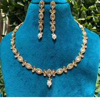 Amoliya Jewels Designer Polki Kundan And Beads Statement Necklace Set