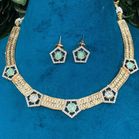 Amoliya Jewels Festive Polki Kundan And Austrian Stone Jewellery Set