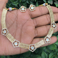 Amoliya Jewels Festive Polki Kundan And Austrian Stone Jewellery Set