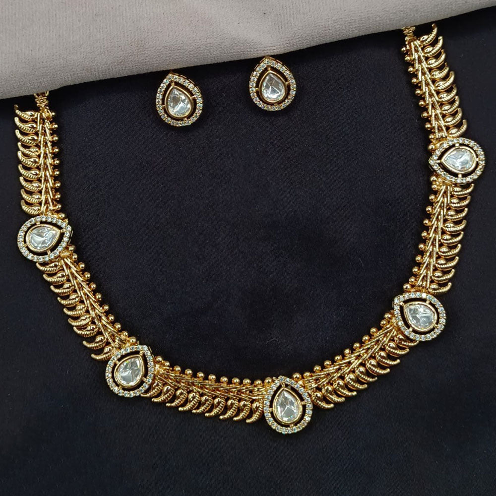 Amoliya Jewels Festive Polki Kundan And Austrian Stone Jewellery Set