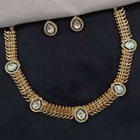 Amoliya Jewels Festive Polki Kundan And Austrian Stone Jewellery Set