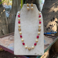 Amoliya Jewels Royal Look Beads Long Necklace Set