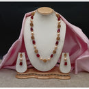 Amoliya Jewels Royal Look Beads Long Necklace Set