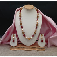 Amoliya Jewels Royal Look Beads Long Necklace Set