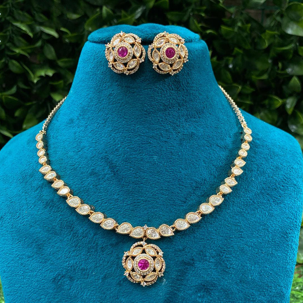 Amoliya Jewels Regal Look Polki Kundan Statement Necklace Set