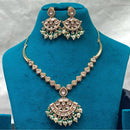 Amoliya Jewels Royal Polki Kundan Stone And Pearl Necklace Set