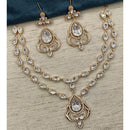Amoliya Jewels Royal Polki Kundan And Austrian Stone Necklace Set