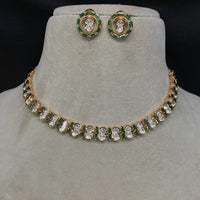 Amoliya Jewels Designer Polki Kundan Stone Necklace Set