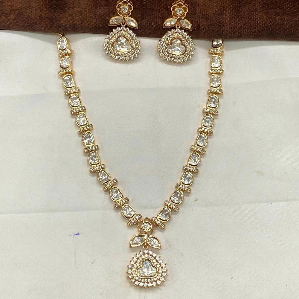 Amoliya Jewels Designer Polki Kundan Stone Necklace Set
