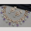 Amoliya Jewels Designer Polki Kundan Stone And Beads Necklace Set