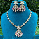 Amoliya Jewels Designer Polki Kundan Stone And Beads Necklace Set
