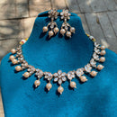 Amoliya Jewels Designer Polki Kundan Stone And Beads Necklace Set