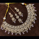 Amoliya Jewels Designer Polki Kundan Stone And Beads Necklace Set