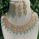 Amoliya Jewels Designer Polki Kundan Stone And Beads Necklace Set