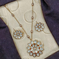 Amoliya Jewels Designer Polki Kundan Stone Necklace Set