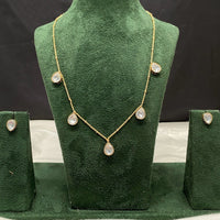 Amoliya Jewels Premium Polki Kundan Stone Necklace Set