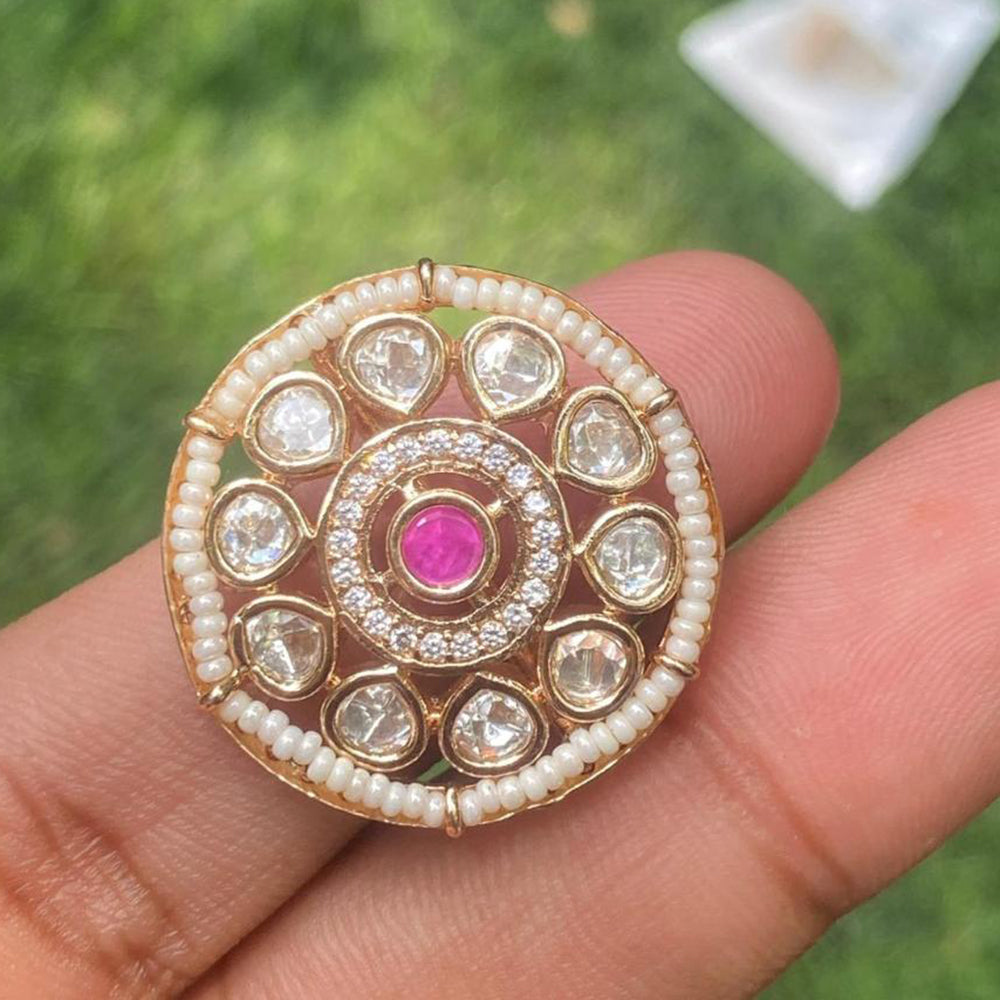 Amoliya Jewels Ethnic Polki Kundan Stone Rings