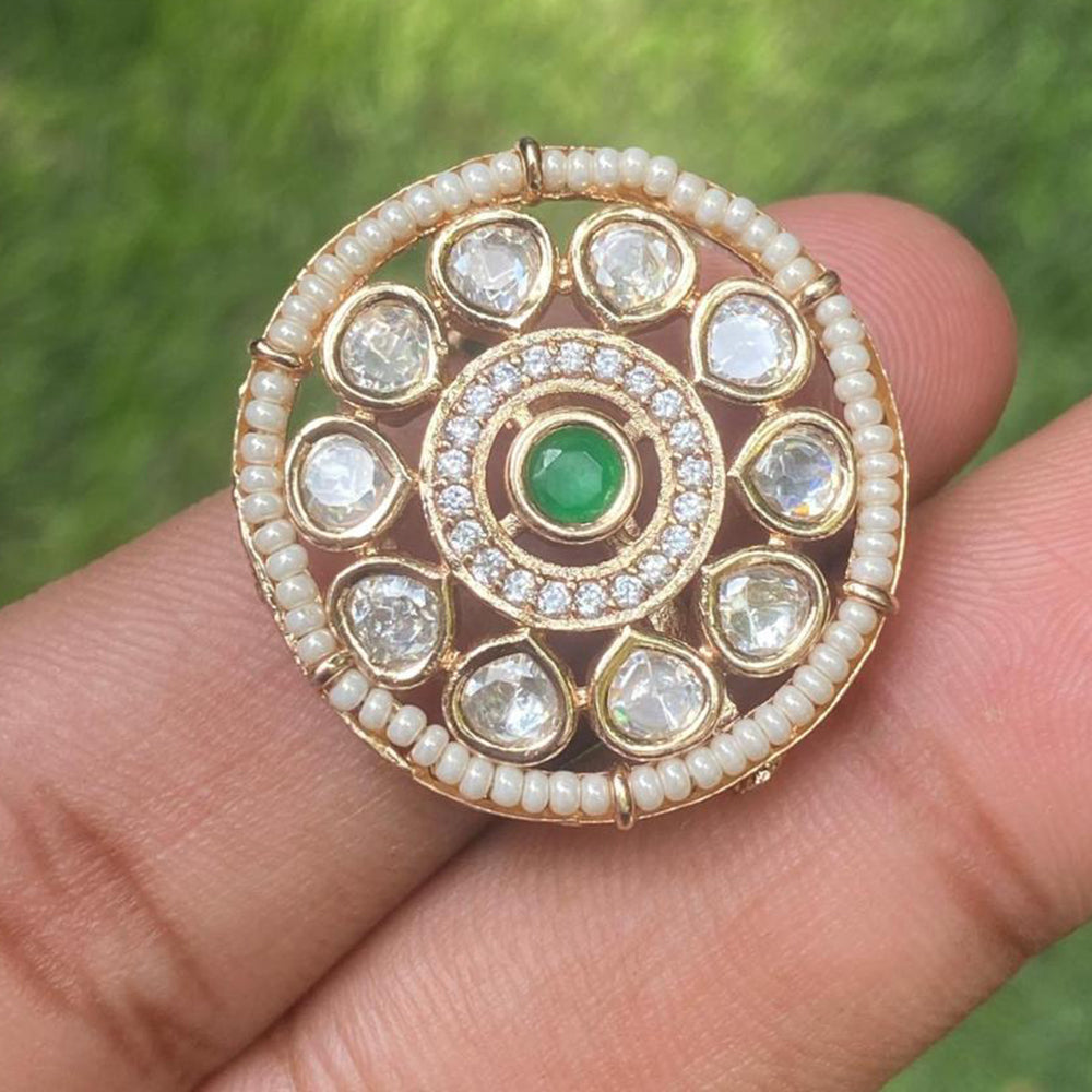 Amoliya Jewels Ethnic Polki Kundan Stone Rings